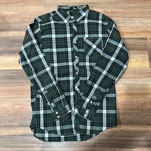 Dark Green Button-Down Shirt (Adult XL)